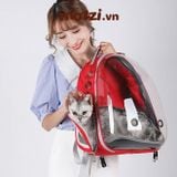  Balo Túi đựng chó mèo Phi hành gia trong suốt 33x25x41cm - Ba lô 