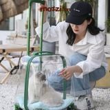  Vali kéo đựng chó mèo trong suốt lớn hình chữ nhật 45x33x46cm 