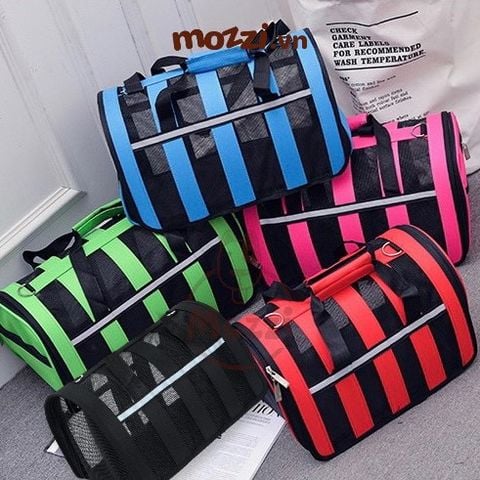  Balo Túi đựng chó mèo lưới đan phản quang 