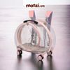 Vali kéo hình bàn chân trong suốt 43x26x40cm cho chó mèo