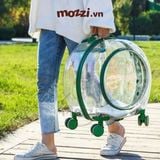  Vali kéo hình bàn chân trong suốt 43x26x40cm cho chó mèo 