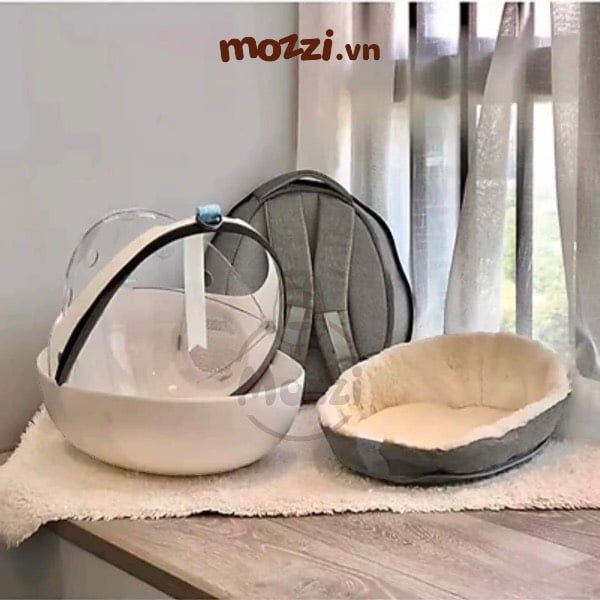 Ba lô kèm Ổ nệm hình con bọ cho chó mèo 37x29x46cm
