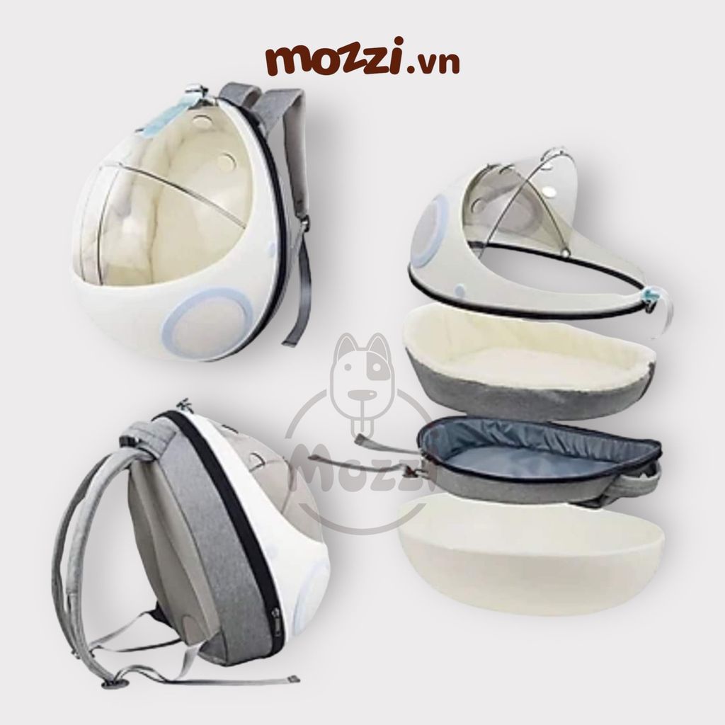 Ba lô kèm Ổ nệm hình con bọ cho chó mèo 37x29x46cm