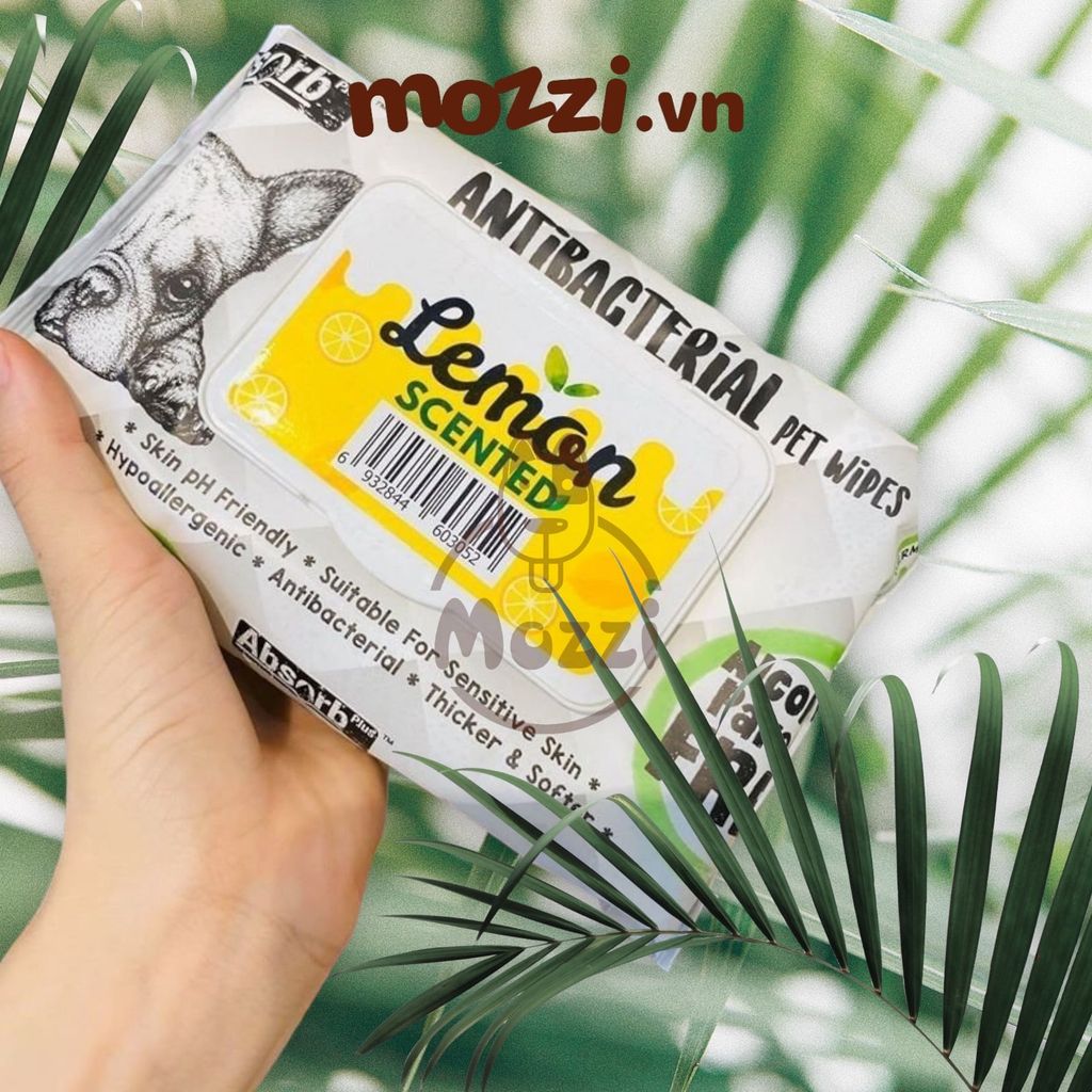 Khăn ướt cho chó mèo Kháng khuẩn trắng Absorb Antibacterial Absolute