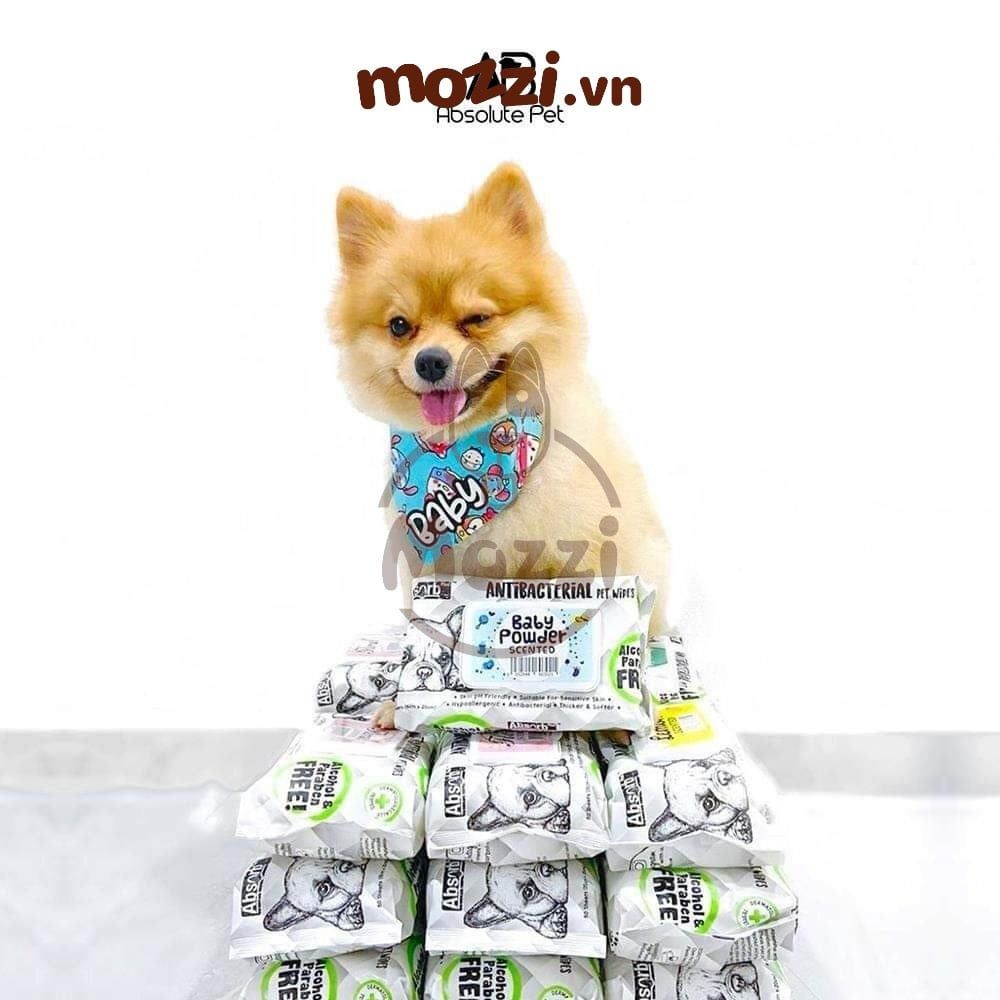 Khăn ướt cho chó mèo Kháng khuẩn trắng Absorb Antibacterial Absolute