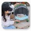 Vali kéo đựng chó mèo trong suốt lớn hình oval