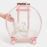  Vali kéo đựng chó mèo trong suốt lớn hình oval 