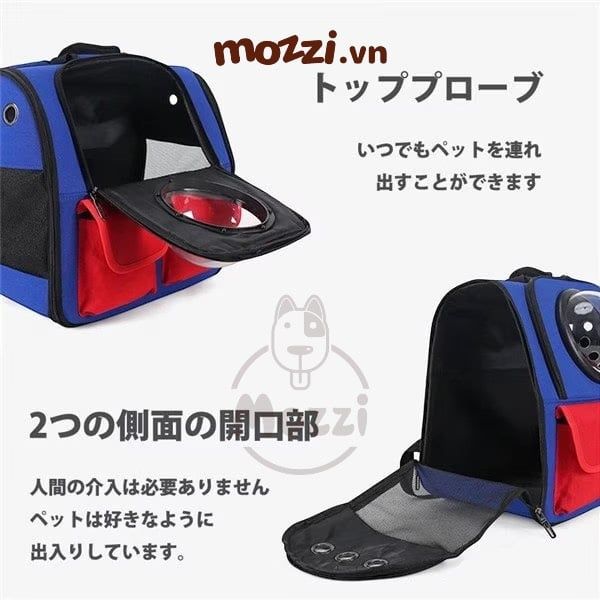 Balo Túi đựng chó mèo Phi hành gia vải vuông lớn 38x25x34cm - Ba lô