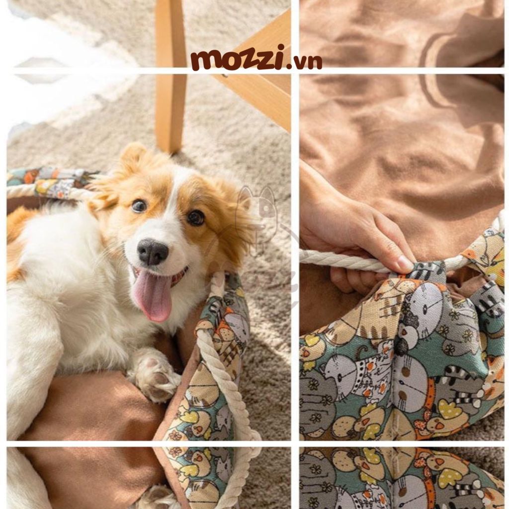 Nệm tròn mềm Joy Monkey cho chó mèo