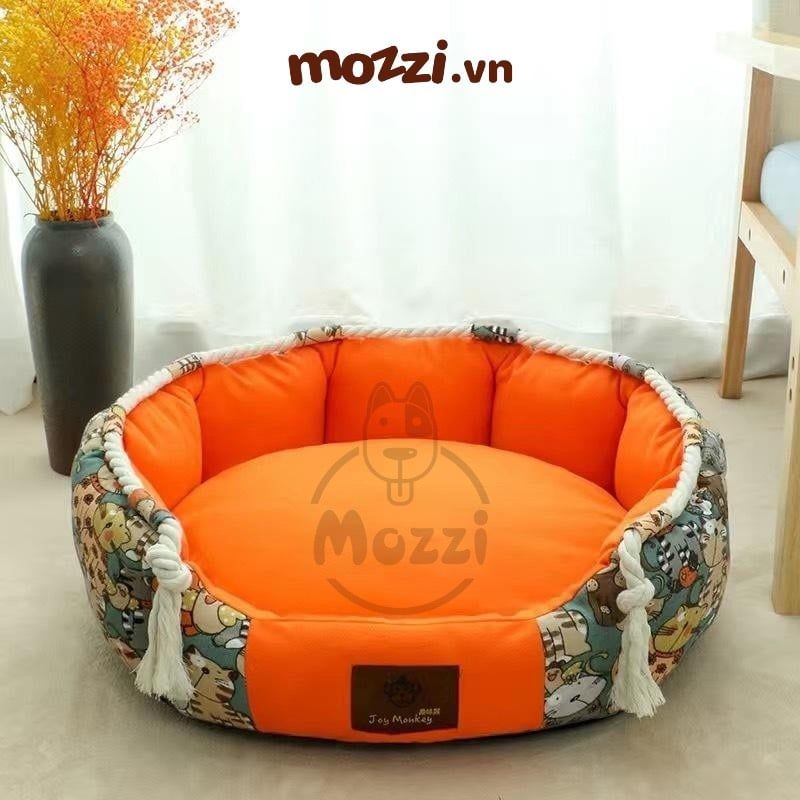 Nệm tròn mềm Joy Monkey cho chó mèo