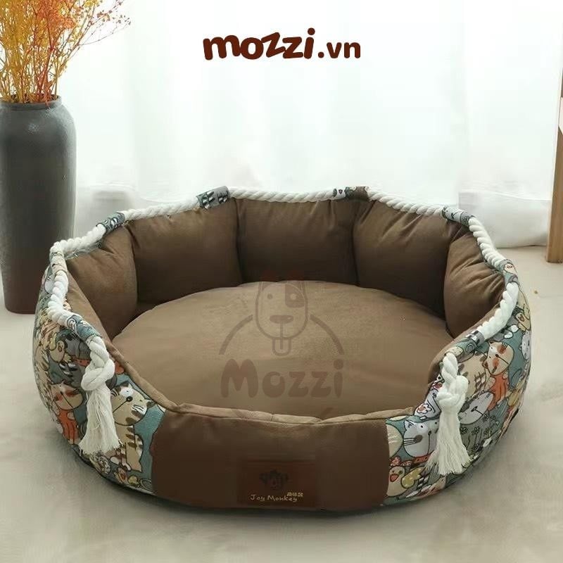 Nệm tròn mềm Joy Monkey cho chó mèo