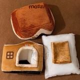  Nhà Nệm cho chó mèo Lâu đài gấu nâu bông mềm 