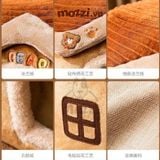  Nhà Nệm cho chó mèo Lâu đài gấu nâu bông mềm 