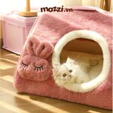  Nhà Nệm cho chó mèo Tai thỏ dạng túi xách dễ thương 50x42x35cm 