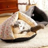  Nhà Nệm cho chó mèo Elite bông mềm hình chóp 57x50x45cm 