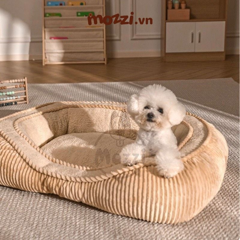 Nệm Thảm cho chó mèo bông mềm mịn 2 viền