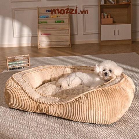  Nệm Thảm cho chó mèo bông mềm mịn 2 viền 