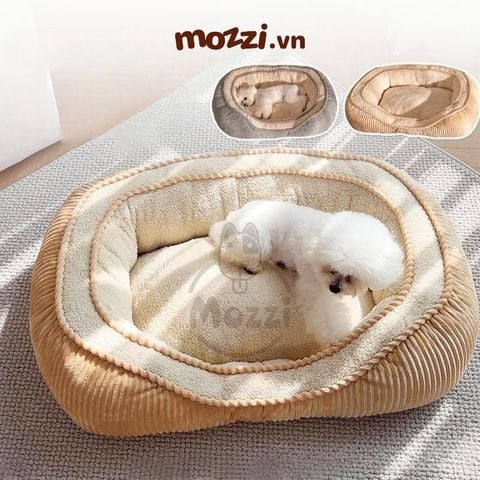  Nệm Thảm cho chó mèo bông mềm mịn 2 viền 