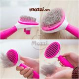  Lược chải lông chó mèo massage có nút bấm tự loại bỏ lông cao cấp 
