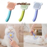  Lược chải lông chó mèo massage có nút bấm tự loại bỏ lông cao cấp 