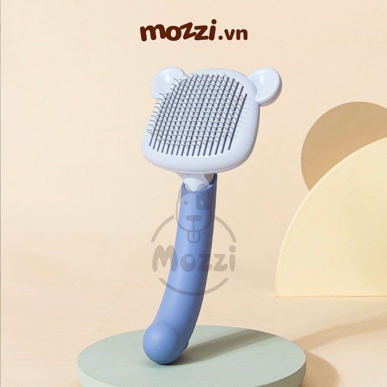 Lược chải lông chó mèo massage có nút bấm tự loại bỏ lông cao cấp