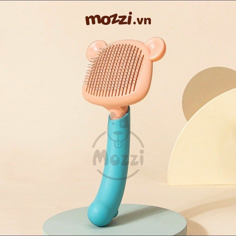 Lược chải lông chó mèo massage có nút bấm tự loại bỏ lông cao cấp