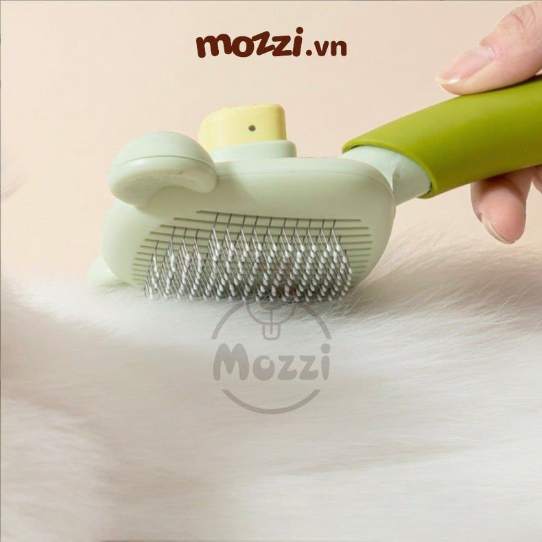 Lược chải lông chó mèo massage có nút bấm tự loại bỏ lông cao cấp