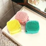  Bàn chải tắm vuông gai mềm tạo bọt đựng xà phòng cho chó mèo nhỏ 
