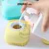 Bàn chải tắm vuông gai mềm tạo bọt đựng xà phòng cho chó mèo nhỏ