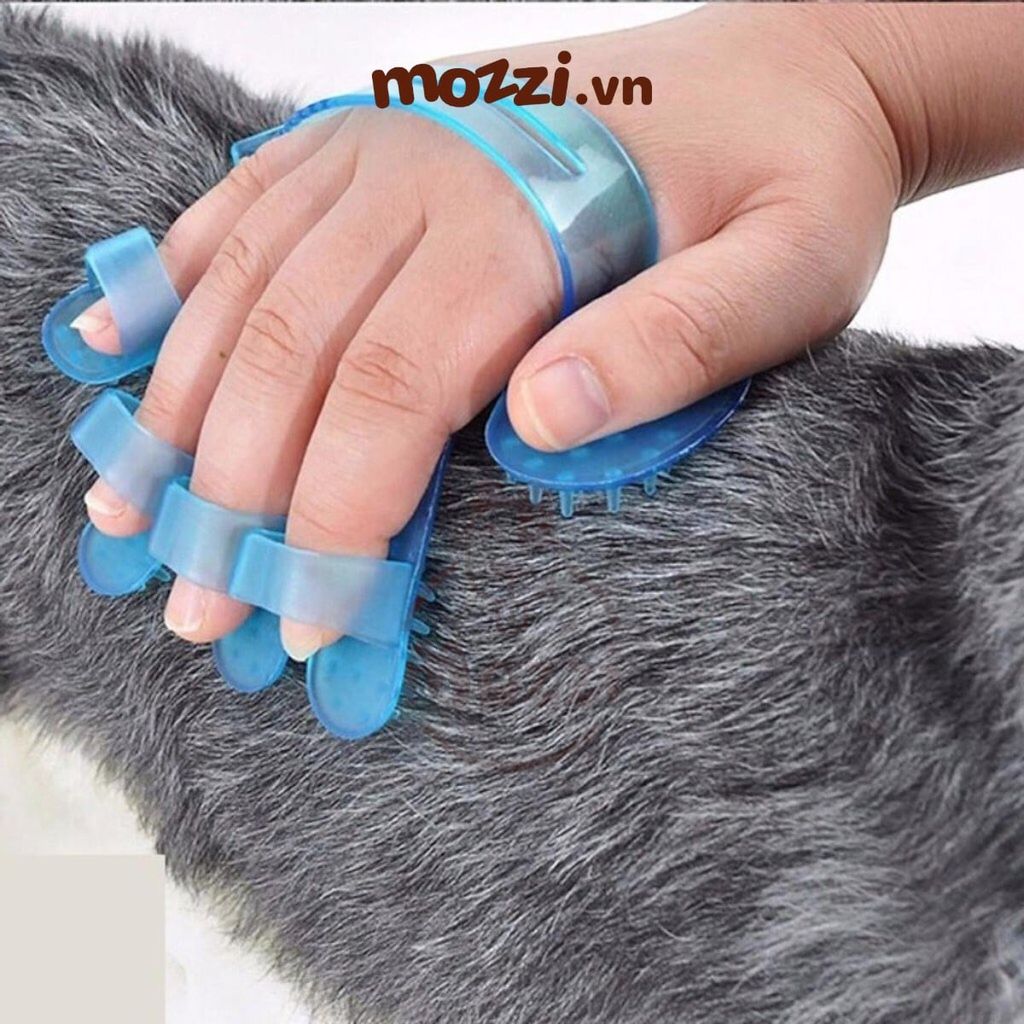 Bao tay tắm cao su cho chó mèo