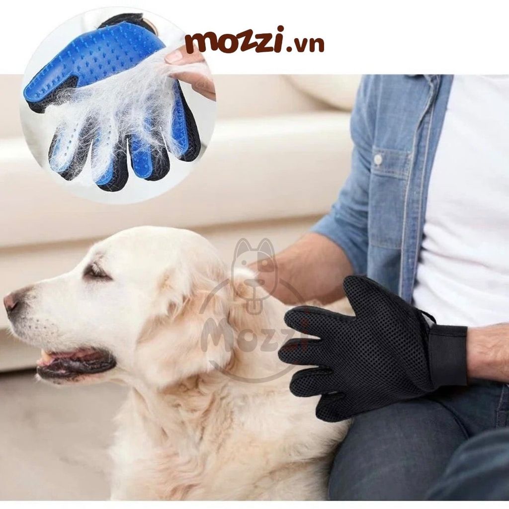 Găng tay chải gom lông True Touch cho chó mèo