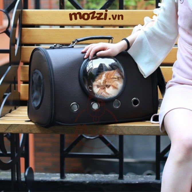 Balo Túi đựng chó mèo Phi hành gia da 44x26x31cm - Túi