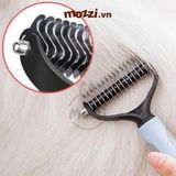  Lược chải lông chó mèo có lưỡi răng cưa 2 mặt cắt búi lông và gom lông rụng 