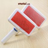  Lược chải lông chó mèo cán nhựa đầu bọc cao su mềm 