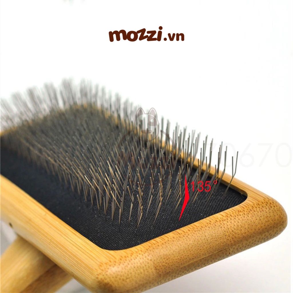 Lược chải lông chó mèo GoldPets cán gỗ không bọc đầu chải phồng lông chuyên dụng