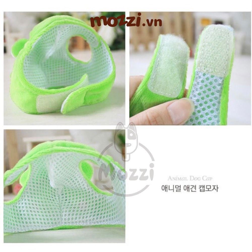 Nón vải hở tai hình thú dễ thương cho chó mèo