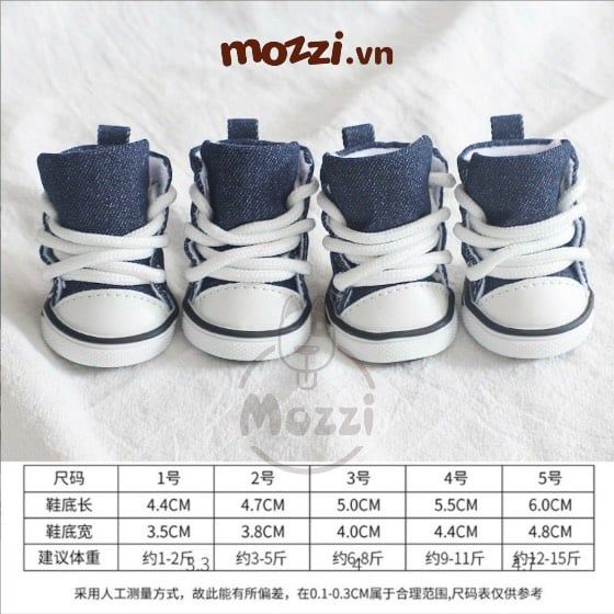 Giày vải jean Converse trendy cho chó mèo