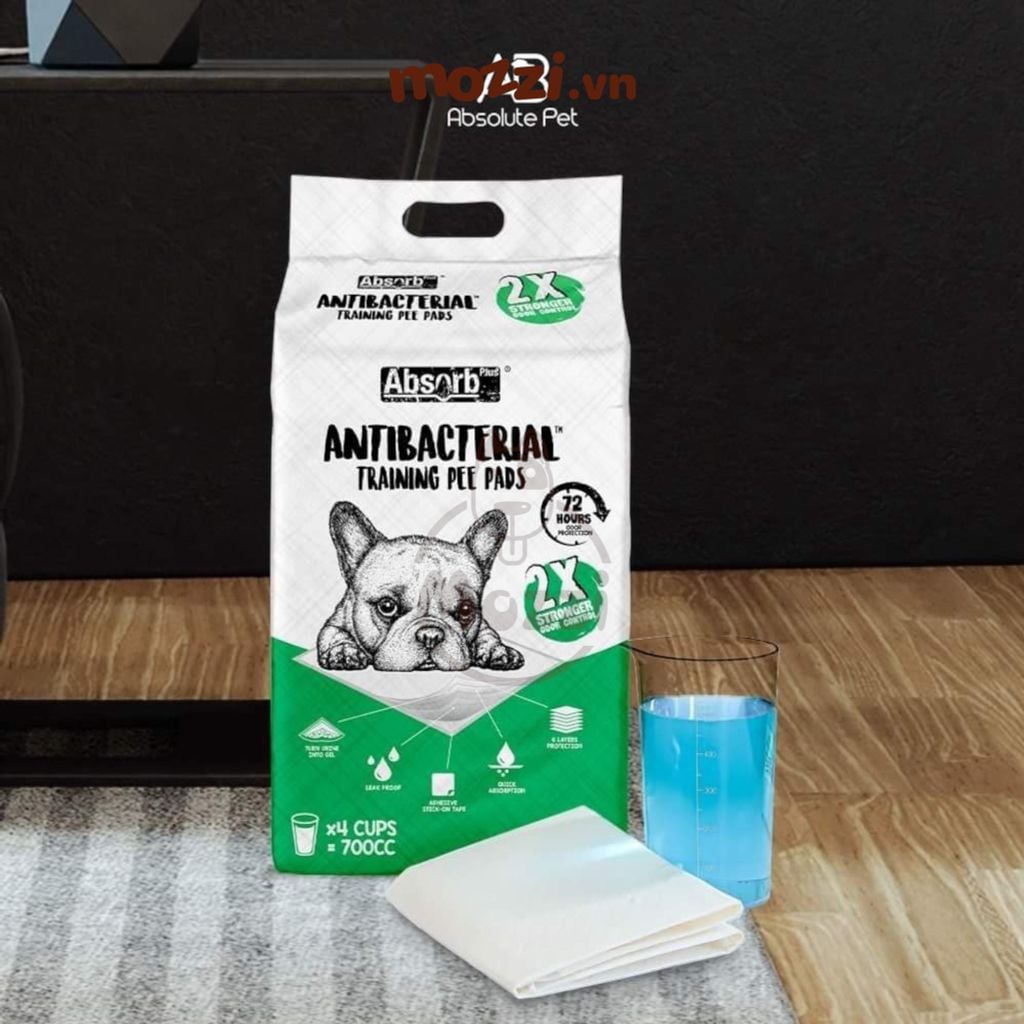 Tã lót chuồng chó mèo Absorb Plus trắng siêu thấm hút 72h của Mỹ