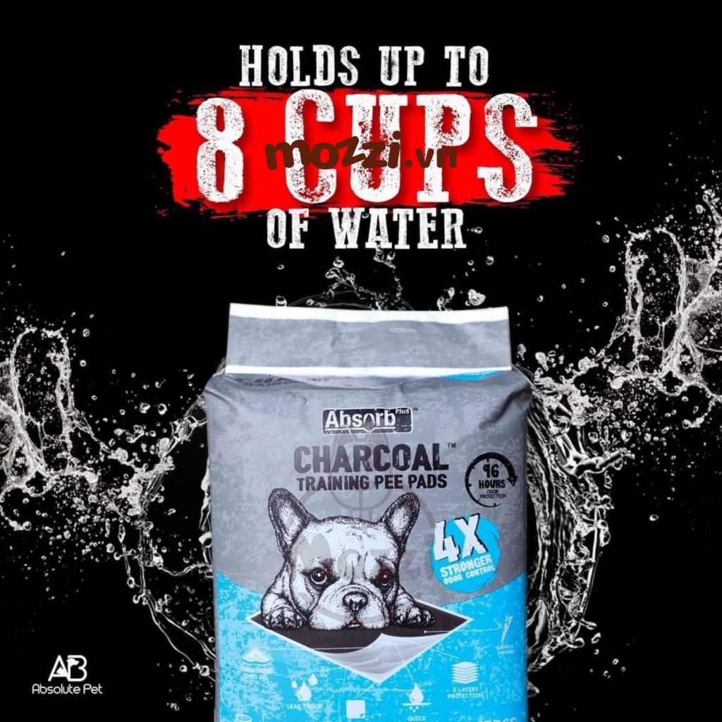 Tã lót chuồng chó mèo Absorb Plus than hoạt tính 96h của Mỹ