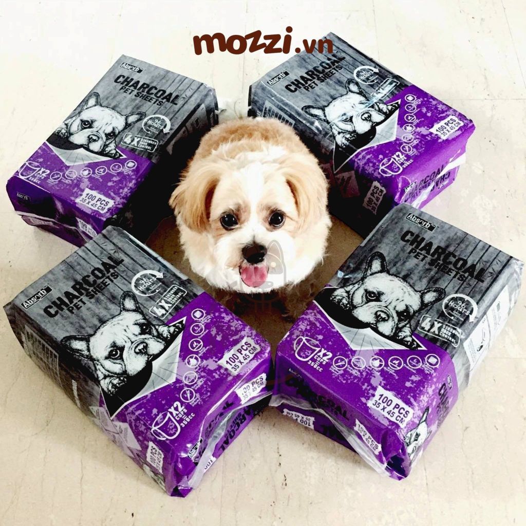 Tã lót chuồng chó mèo Absorb Plus than hoạt tính 96h của Mỹ