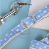 DoHa Dây dắt yếm ngực gắn nơ cotton cho chó mèo