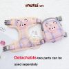 Dây dắt yếm ngực gắn ba lô mặt gấu cho chó mèo