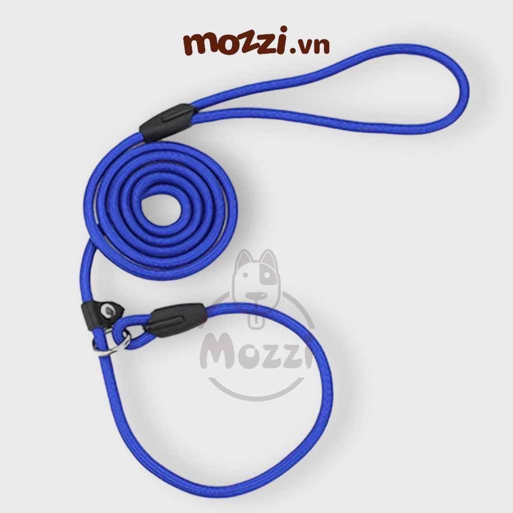 Dây dắt huấn luyện dáng tròn tự thu nới vòng cổ cho chó mèo