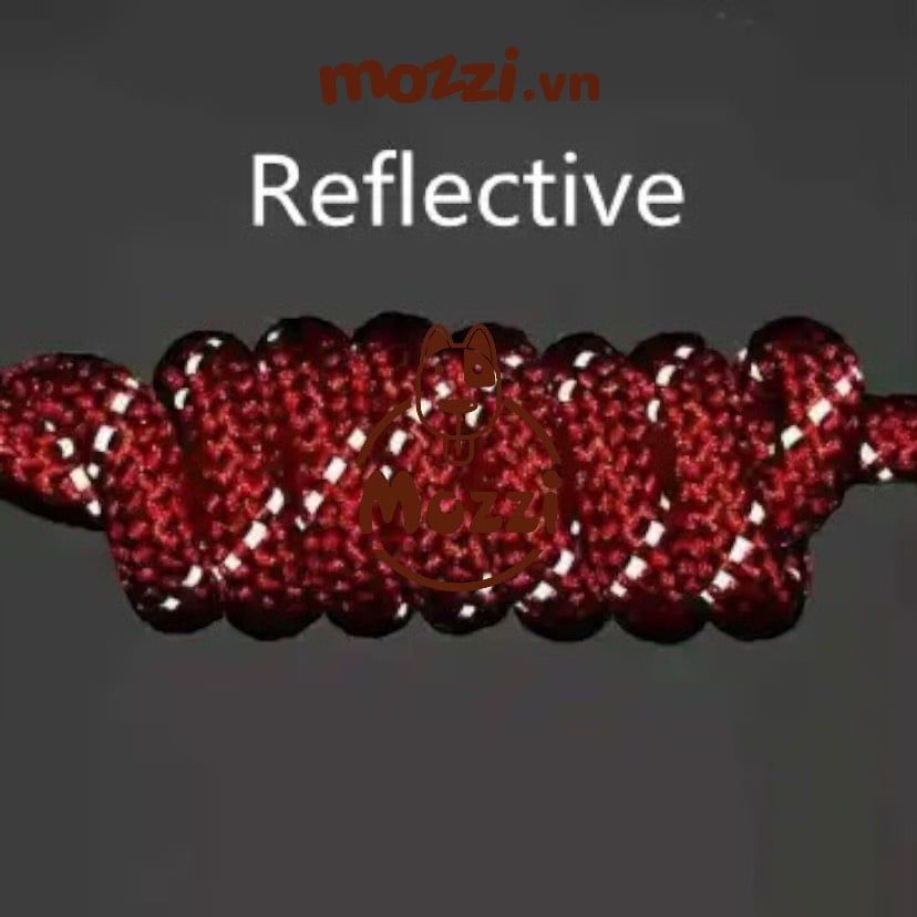 Dây dắt yếm ngực viền chỉ phản quang cho chó mèo