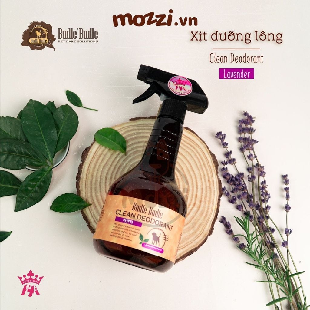 Xịt khử mùi dưỡng lông Budle’Budle hương thảo mộc Chai 530ml cho chó mèo