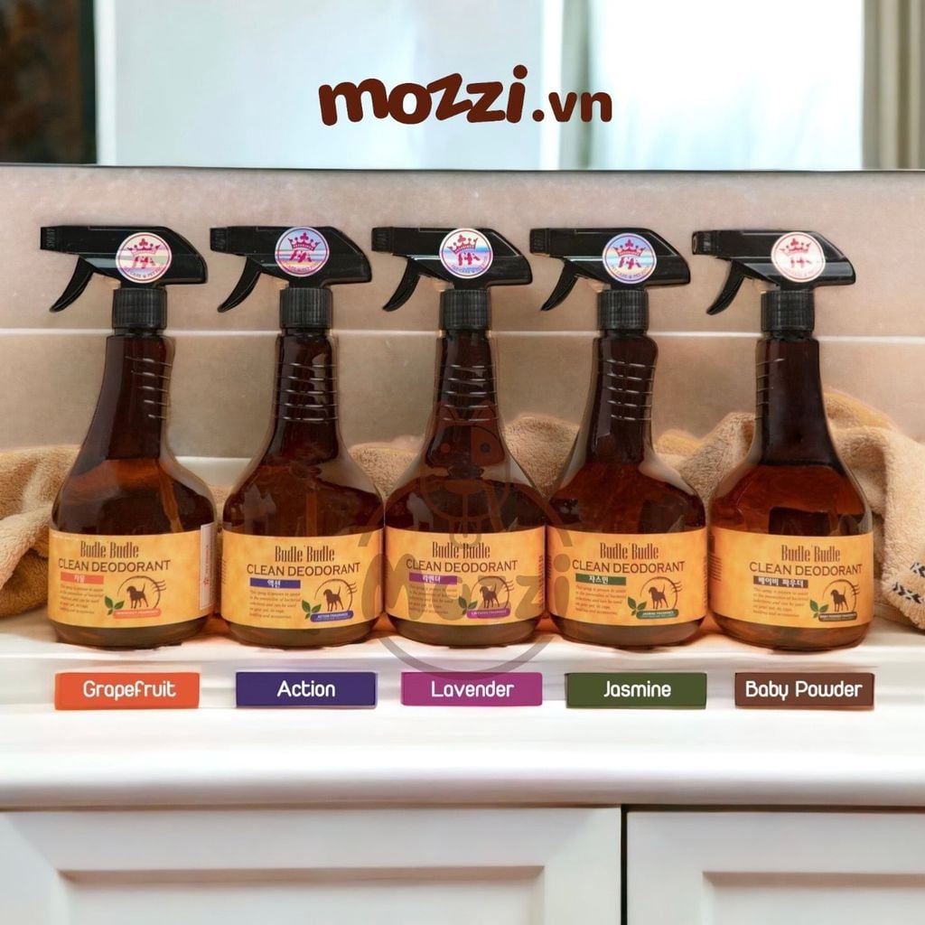 Xịt khử mùi dưỡng lông Budle’Budle hương thảo mộc Chai 530ml cho chó mèo