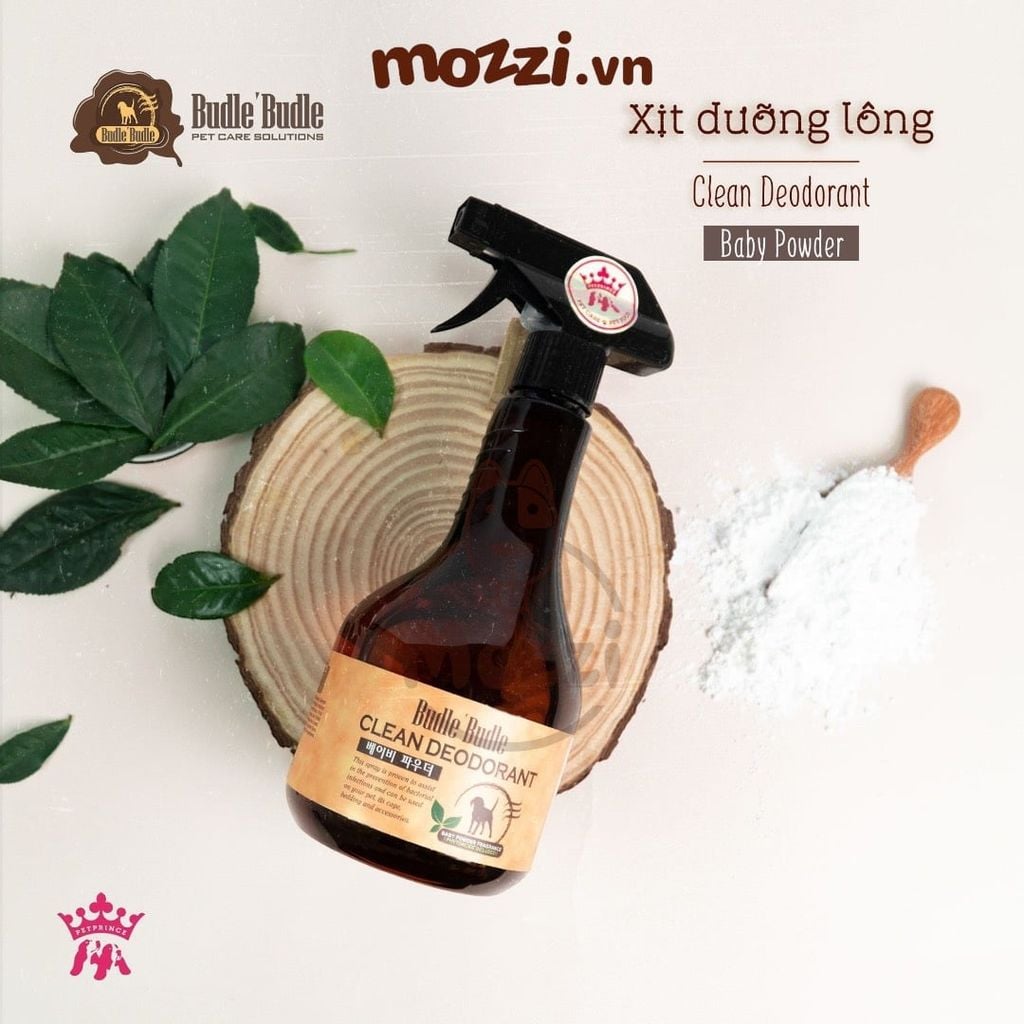Xịt khử mùi dưỡng lông Budle’Budle hương thảo mộc Chai 530ml cho chó mèo
