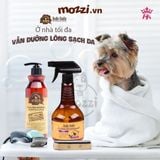  Xịt khử mùi dưỡng lông Budle’Budle hương thảo mộc Chai 530ml cho chó mèo 