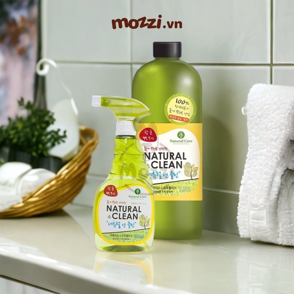 Xịt khử mùi Natural & Clean diệt khuẩn khu vực Natural Core cho chó mèo