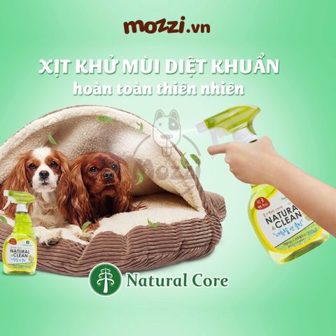  Xịt khử mùi Natural & Clean diệt khuẩn khu vực Natural Core cho chó mèo 